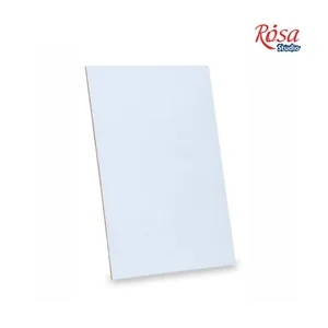 Primed cardboard, 15*15 cm, set of 5 pieces, 3 mm, smooth texture, acrylic, /224/ ROSA Studio