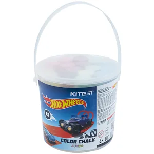Colored chalk 15 pcs. JUMBO "Kite" /HW21-074/ "Hot Wheels", bucket (1/24)