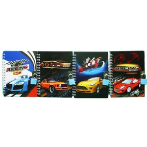 Notebook 13*18cm/48 sheets /36940/ with lock "Machine" mix4 (1/120)