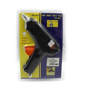 Пістолет клейовий для термоклею "JO" /DSCN0106/ "Black" з євро вилкою, 1,1см 40W (1/100)