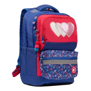 Backpack "YES" /558211/ S-30 Juno XS "Heart beat", crimson-blue (1/6)