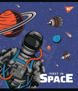 Student's notebook "YES" 12 sheets # /765137/ "Galaxy exploring" select hybrid varnish (10/250)