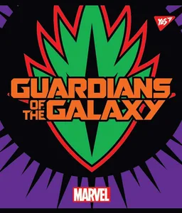 Student's notebook "YES" 12 sheets # /765147/ "Marvel. Hero shields" neon+soft-touch (10/250)
