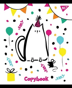 Student's notebook "YES" 18 sheets # /765193/ "Sketch animals" UV selection + glitter + soft touch (10/200)