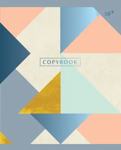 Student's notebook "YES" 24 sheets # /763251/ mat. lamination + foil blue + UV select. Abstract (10/160)