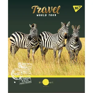 Student's notebook "YES" 24 sheets # /764308/ "WILD ANIMALS" mat. VDL+gold foil+soft-touch+UV selection. (10/160)