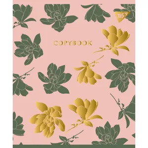 Student's notebook "YES" 48 sheets # /764360/ "PASTEL FLOWERS" mat. VDL+soft-touch+gold foil (5/100)