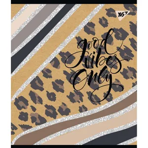 Student's notebook "YES" 18 sheets # /765082/ "Abstract" kraft, white+glitter (10/200)