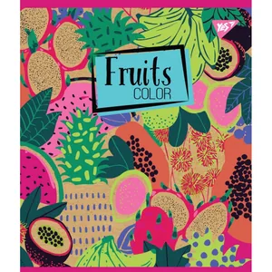 Student's notebook "YES" 18 sheets # /765087/ "Fruits color" kraft, white (10/200)