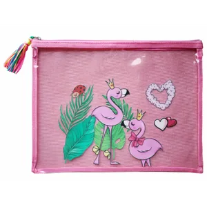 School folder with zipper A4 "Bourgeois" /WB-2122/ "Pink3" soft, 1 section, PU (1/60)
