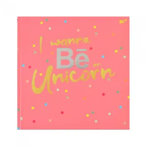 Notebook 200*200/64 # "YES" /151502/ INTEGR. "Emotional Phras" glitter + foil + UV select. (3/60)