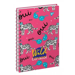 Notepad A6/64 # "YES" /151621/ 7BC "Wild Animals Neon" double spiral, neon+lam.soft-touch (3/60)
