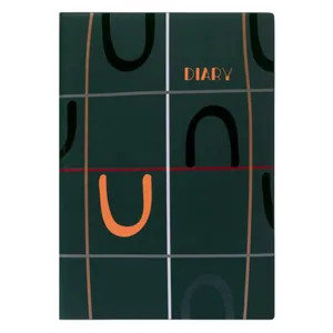 Diary A5 nedat "Yes" /252074/ "Generic", soft, 320 pages. green/orange (1/10/20)