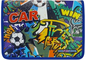 Папка об'ємна на блискавці В5 "Cool for school"  /32000-01/ "Car" (1/20)