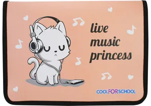 Папка об'ємна на блискавці В5 "Cool for school"  /32001-02/ "Cats" (1/20)