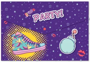 Папка-конверт А5 на кнопці "Cool for school"  /CF32013-08/ "Party" (1/12)
