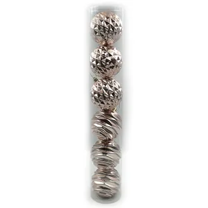 Set of New Year's balls "JO" /6472-69/ tube "SHAMPAN" 8 cm,/6 pcs., PVC