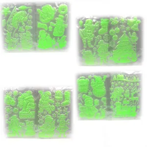 Stickers glow in the dark plastic "JO" /6526_118/ "Merry Chistmas" 25*40cm (1/12)