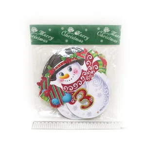 String garland "JO" /NY-7053 (9859)/ "Happy New Year" Snowman 20*19cm-2.05m (1/5)