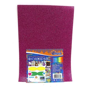 Flexica (foamiran) "JO" /17GLA4-005/ EVA 1.7mm A4 GLITTER "Bright Pink" 10pcs/pack (1/96)