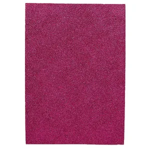 Flexica (foamiran) "JO" /17GLKA4-005/ EVA 1.7mm A4 GLITTER with glue "Bright Pink" 10 pcs/pack (1/96)