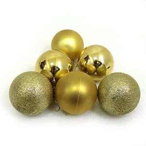 Set of Christmas balls "JO" /DSCN0570-G-6/ "GOLD" 6cm,/6pcs, (1/115)