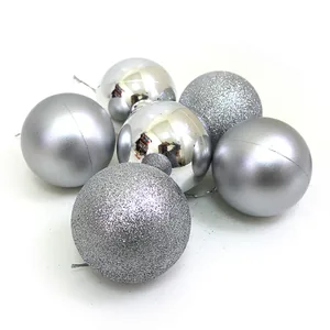 Set of Christmas balls "JO" /DSCN0579-7/ "SILVER" 7cm,/6pcs, (1/192)