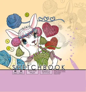 Sketchbook 200x200/24 ​​sheets. "ASH" Clean, mat.lam. TV Appl. dis. 21589 (100g/m2) (1/10)