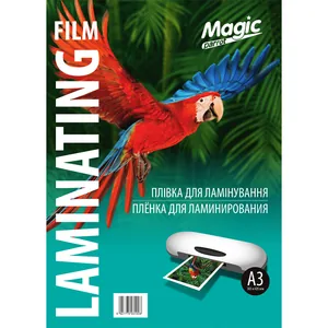 Плівка для ламінування "Magic" Карт. уп. глянець ф. А3 (303mm*426mm) (100арк.) товщ. 75(38/37) мкм /0759/