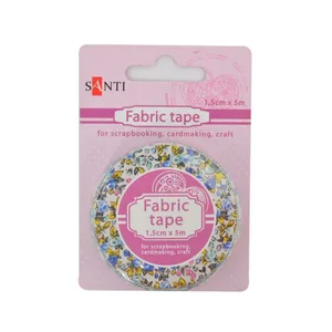Decorative textile tape "Santi" /740157/ "Field cornflowers", 1.5cm*5m (1/50/200)