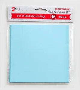 Set of blue blanks for cards "Santi" /952280/ 15cm*15cm, 230g/m2, 5 pcs. (1/100)