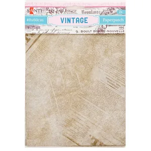 Paper for wrapping gifts and decoupage "Santi" /952473/ Vintage, 2 sheets. 40*60 cm (1/50/200)