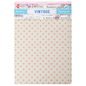 Paper for wrapping gifts and decoupage "Santi" /952481/ Vintage, 2 sheets. 40*60 cm (1/50/200)