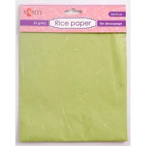 Rice paper for gift wrapping "Santi" /952722/ green, 50*70 cm (1/300)