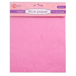 Rice paper for gift wrapping "Santi" /952715/ pink, 50*70 cm (1/300)
