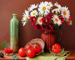 Diamond mosaic "JO" /GB70765/ "Bouquet in a jug" roll, 30*40cm