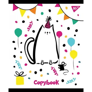 Student's notebook "YES" 18 sheets == /765215/ "Sketch animals" UV selection + glitter + soft touch (10/200)