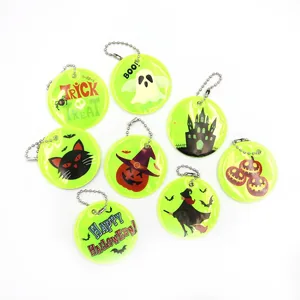 Reflective keychain "JO" /2822-7/ "Helloween" (100)