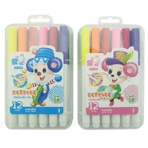 Felt-tip pen brush "JO" 12 pcs. /228-12/ "Mouse" plastic pack (1/27/108)