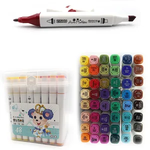 A set of sketch markers /222-48/ "Mouse" 48 pcs. 48 circles. round/beveled end. plastic. pack with ethics (1/2/20)