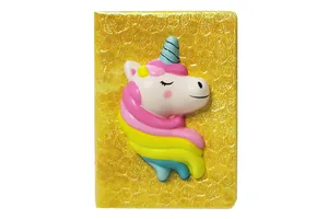 Notebook A6/80 sheets. "WB" /6059/ PU cover with unicorn squash
