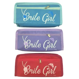 Pencil case "JO" /P-L2104/ 2 compartments. Smile girl OPP (1/12)