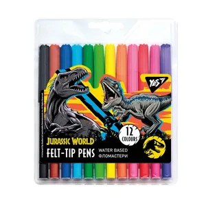 Фломастери "YES" 12 кол. /650482/ "Jurassic World" (1/12/192)