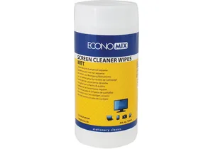 Wipes "Economix" /E72640/ wet for cleaning screens 100 pcs. round tube (1/15)