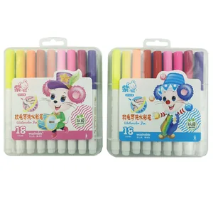 Felt-tip pen brush "JO" 18 col. /228-18/ "Mouse" plastic pack (1/18/72)