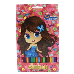 Colored pencils "JO" 18 col. LAYER. /1051A3-18/ "Girl", in cardboard (1/8/160)