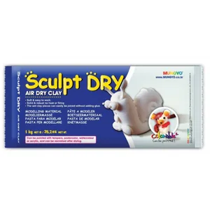 Modeling mass "Mungyo" /418/ white, self-hardening, 500 g, "Sculpt Dry" (1/30)