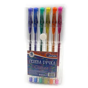 Set of gel pens "JO" /888G-6/ glitter 6-color, PVC (1/24/288)