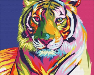 Paint by number "Brushme" /BS9203/ "Tiger in the style of pop art" 40*50 cm