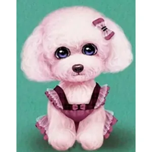 Diamond mosaic "Go to art" /178420/ "Barbie" 21*25cm on cardboard 5D